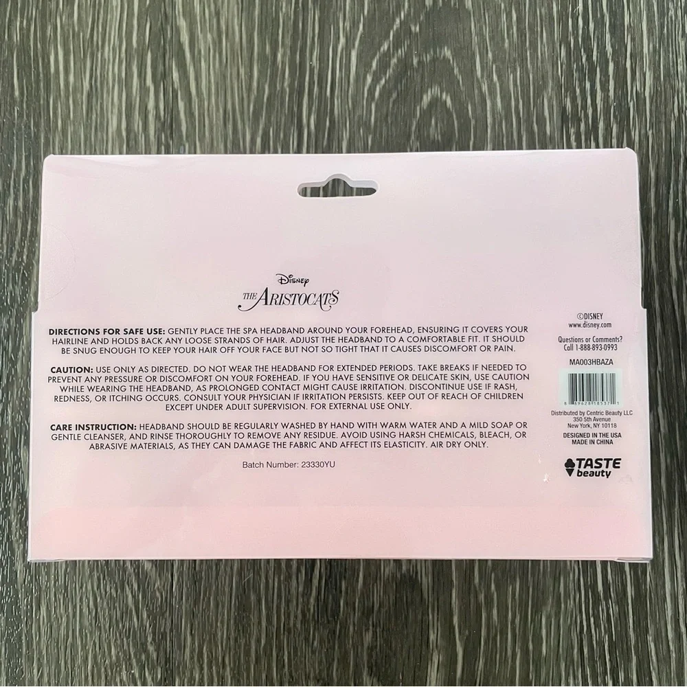 New! Disney The Aristocats Spa Headband